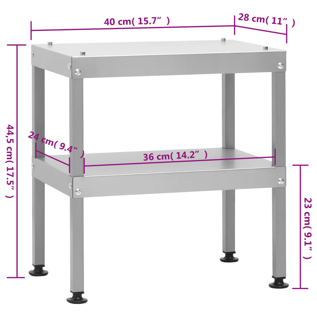 Table for Oven Smoker 40x28x44.5 cm Galvanised Steel