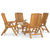 5 Piece Garden Lounge Set Solid Wood Teak