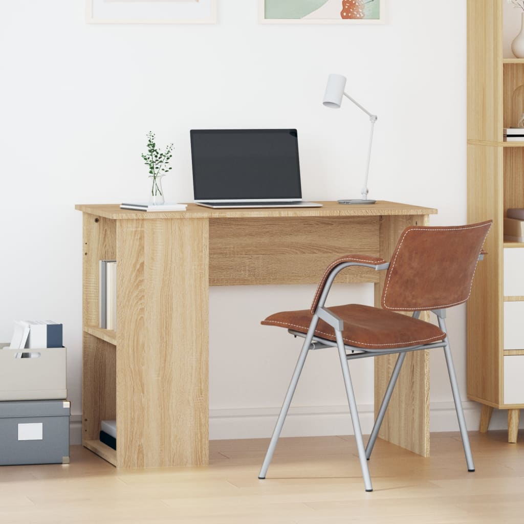 Desk Sonoma Oak 100x55x75 cm Engineered Wood