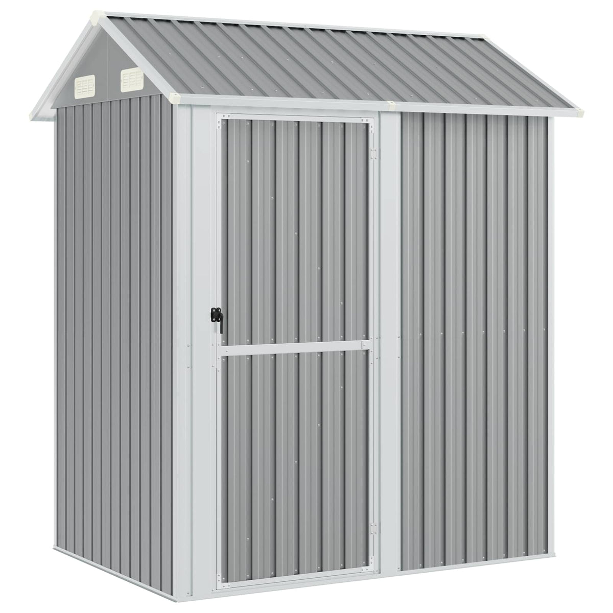 Garden Shed Light Grey 192x152.5x237 cm Galvanised Steel