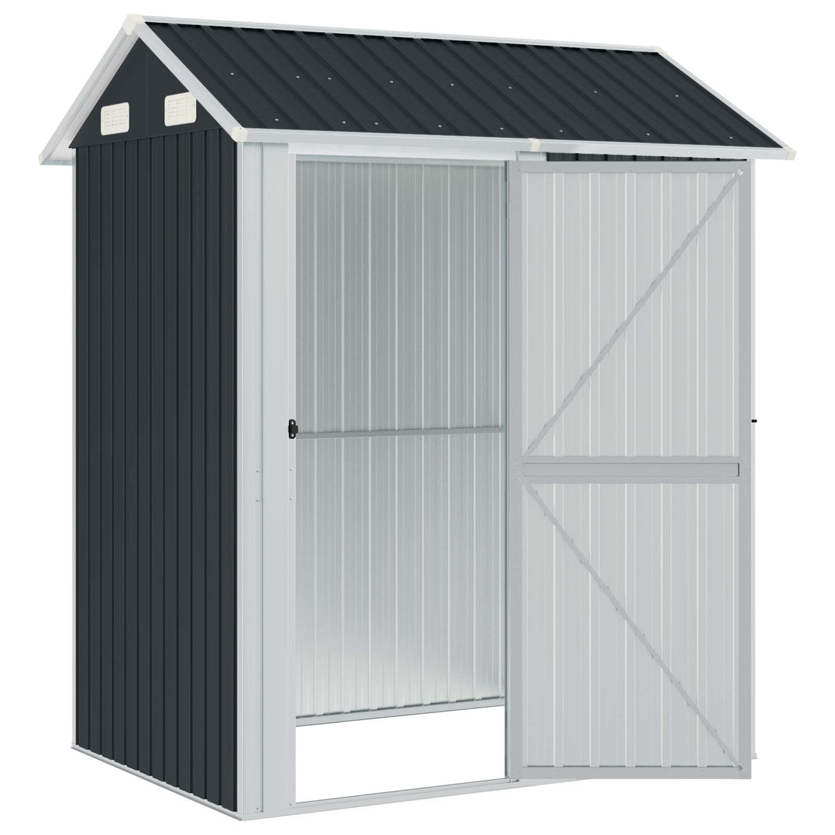 Garden Shed Anthracite 192x152.5x237 cm Galvanised Steel