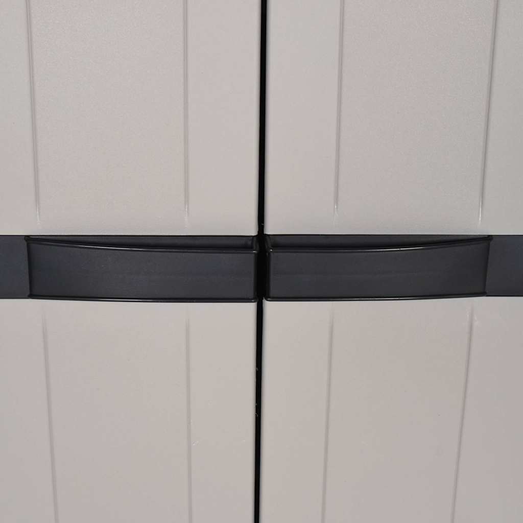 Outdoor Storage Cabinet Grey and Black 97x37x165 cm PP