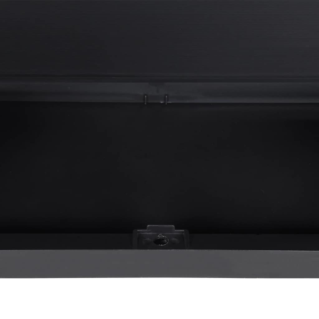 Outdoor Storage Cabinet Grey and Black 97x37x165 cm PP