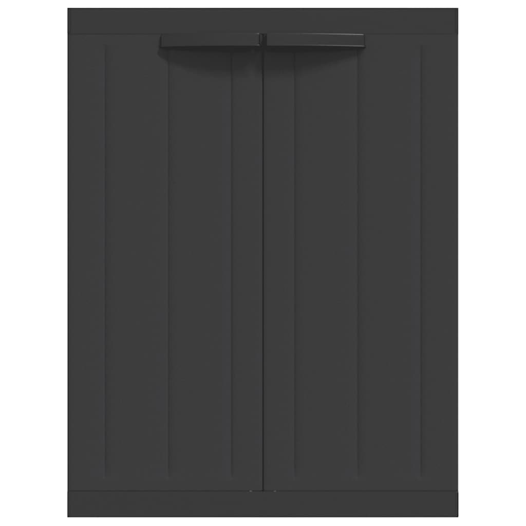 Outdoor Storage Cabinet Black 65x37x85 cm PP