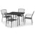 5 Piece Garden Dining Set Anthracite Steel