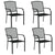 5 Piece Garden Dining Set Anthracite Steel