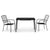 3 Piece Garden Dining Set Anthracite Steel