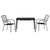 3 Piece Garden Dining Set Anthracite Steel