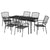 7 Piece Garden Dining Set Anthracite Steel