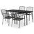 5 Piece Garden Dining Set Anthracite Steel