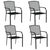 5 Piece Garden Dining Set Anthracite Steel