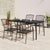 5 Piece Garden Dining Set Anthracite Steel