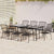 9 Piece Garden Dining Set Anthracite Steel