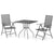 3 Piece Garden Dining Set Anthracite Steel