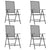 5 Piece Garden Dining Set Anthracite Steel