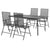 5 Piece Garden Dining Set Anthracite Steel