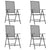 5 Piece Garden Dining Set Anthracite Steel