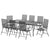 9 Piece Garden Dining Set Anthracite Steel