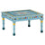 Coffee Table Turquoise Hand Painted Solid Wood Mango