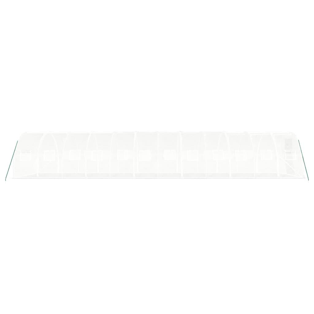 Greenhouse with Steel Frame White 36 m² 12x3x2 m