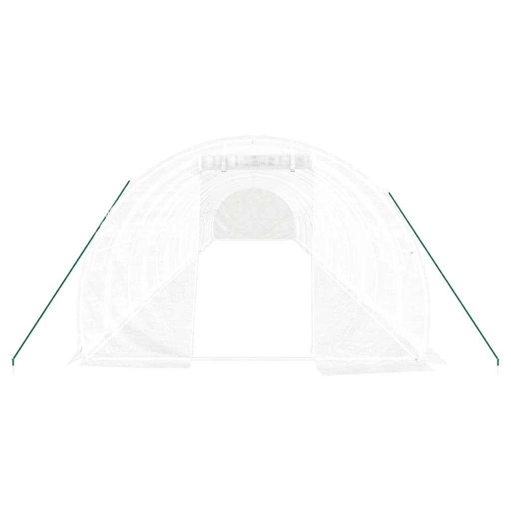 Greenhouse with Steel Frame White 48 m² 16x3x2 m