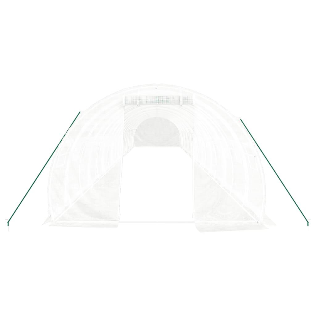 Greenhouse with Steel Frame White 54 m² 18x3x2 m