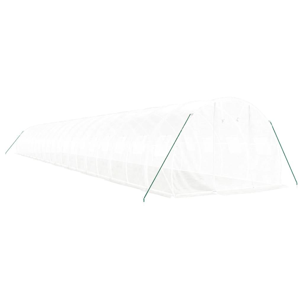 Greenhouse with Steel Frame White 60 m² 20x3x2 m