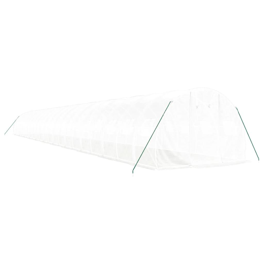 Greenhouse with Steel Frame White 66 m² 22x3x2 m