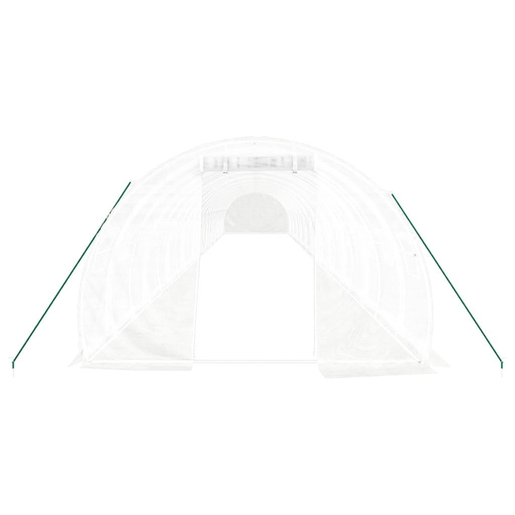 Greenhouse with Steel Frame White 66 m² 22x3x2 m