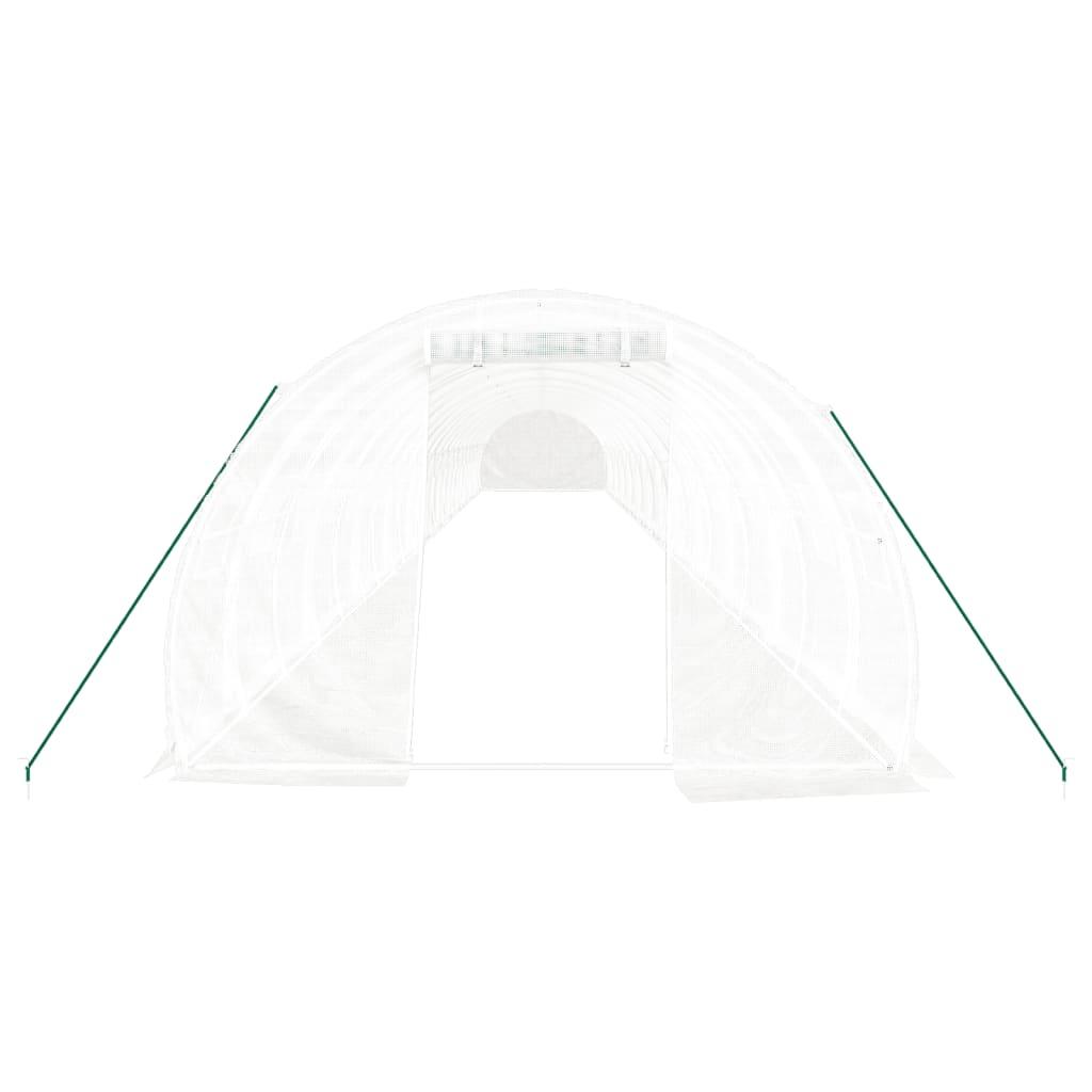 Greenhouse with Steel Frame White 72 m² 24x3x2 m