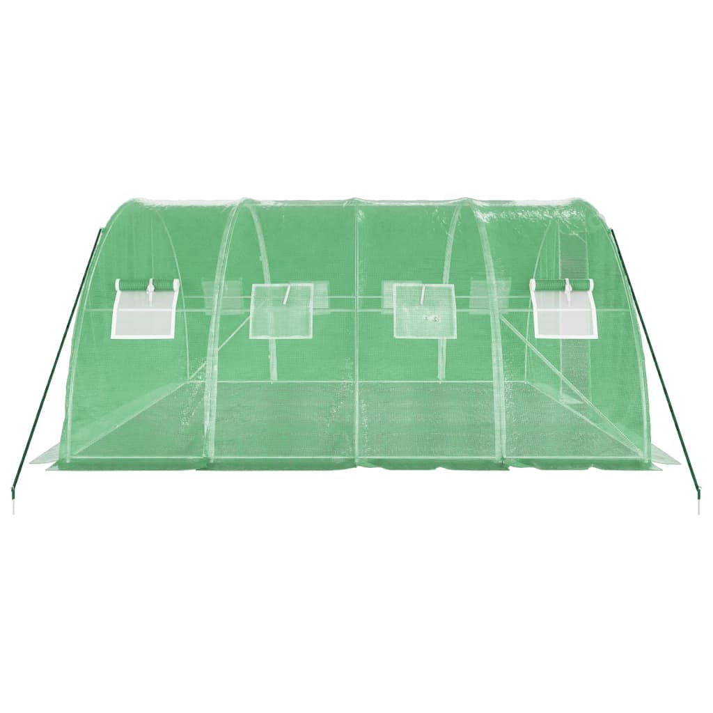 Greenhouse with Steel Frame Green 16 m² 4x4x2 m