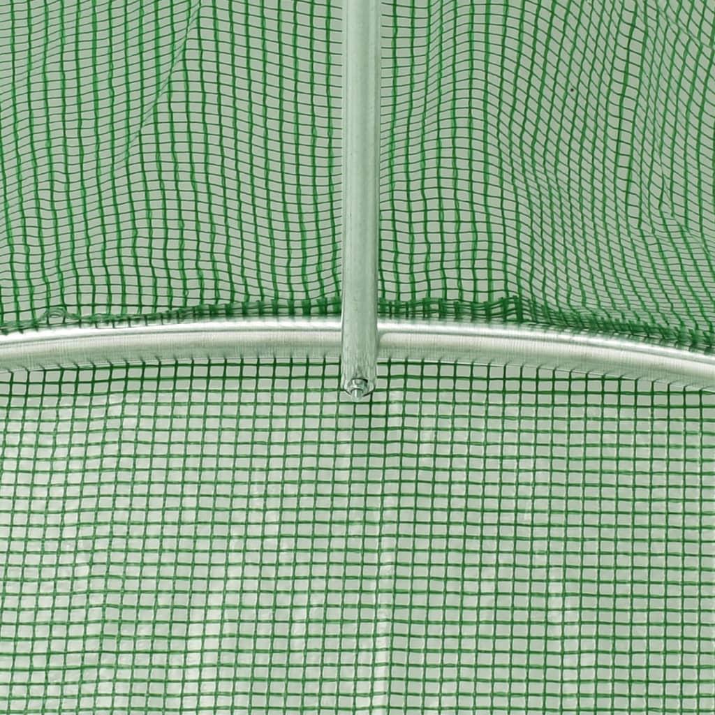Greenhouse with Steel Frame Green 32 m² 8x4x2 m