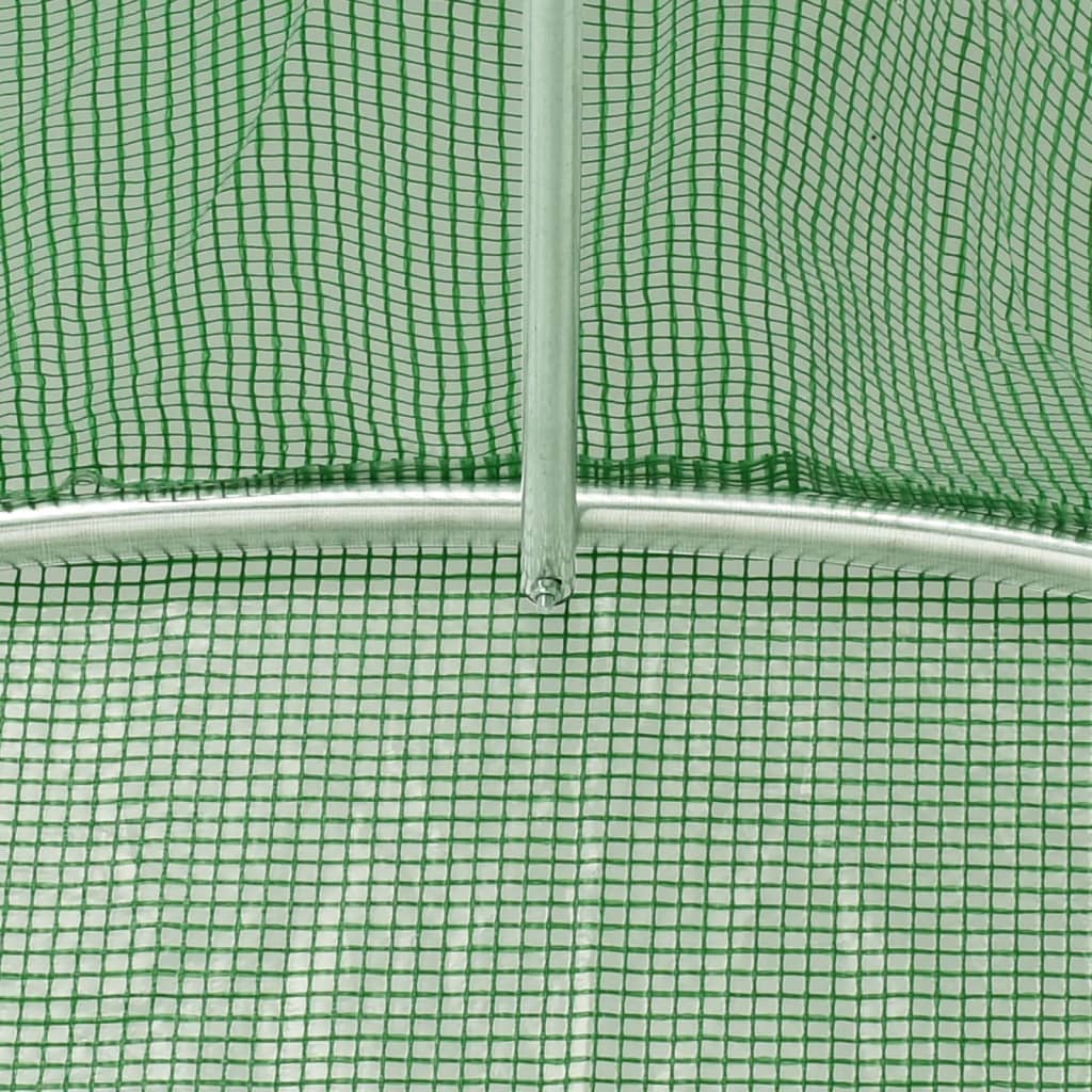 Greenhouse with Steel Frame Green 64 m² 16x4x2 m