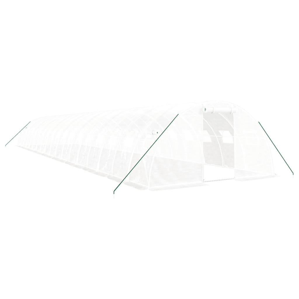 Greenhouse with Steel Frame White 72 m² 18x4x2 m