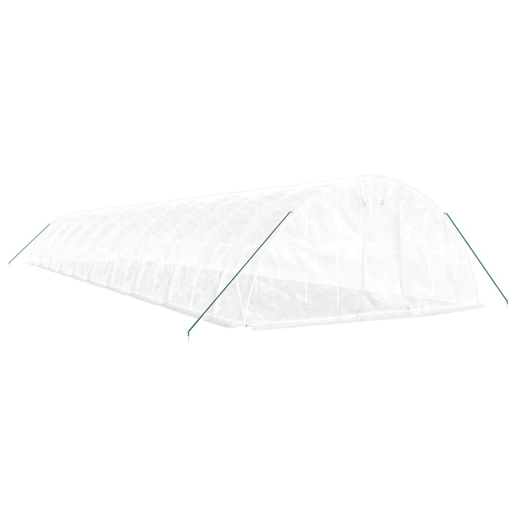 Greenhouse with Steel Frame White 100 m² 20x5x2.3 m