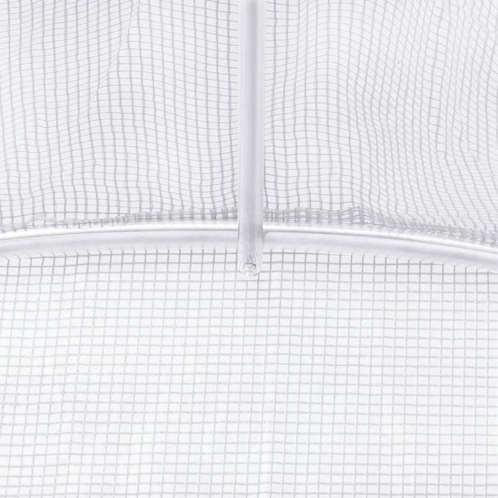 Greenhouse with Steel Frame White 120 m² 24x5x2.3 m