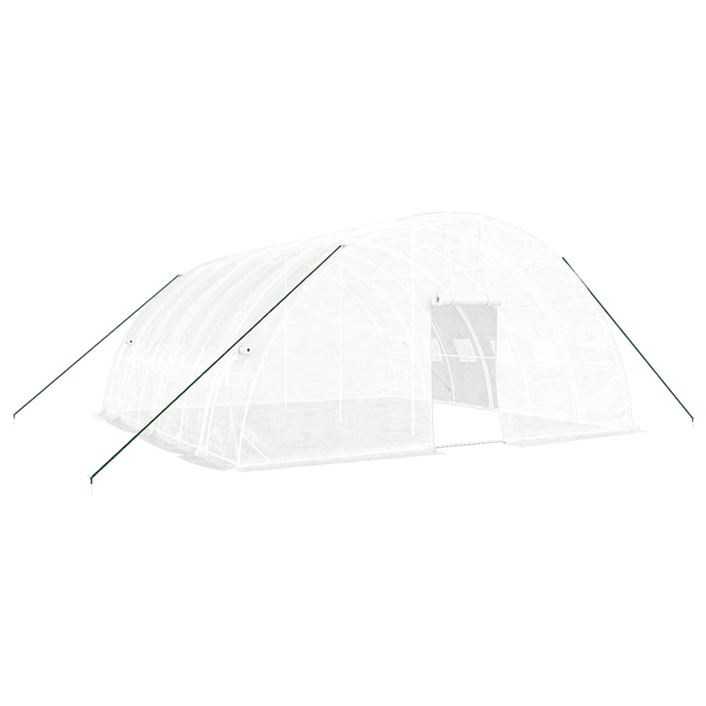 Greenhouse with Steel Frame White 36 m² 6x6x2.85 m