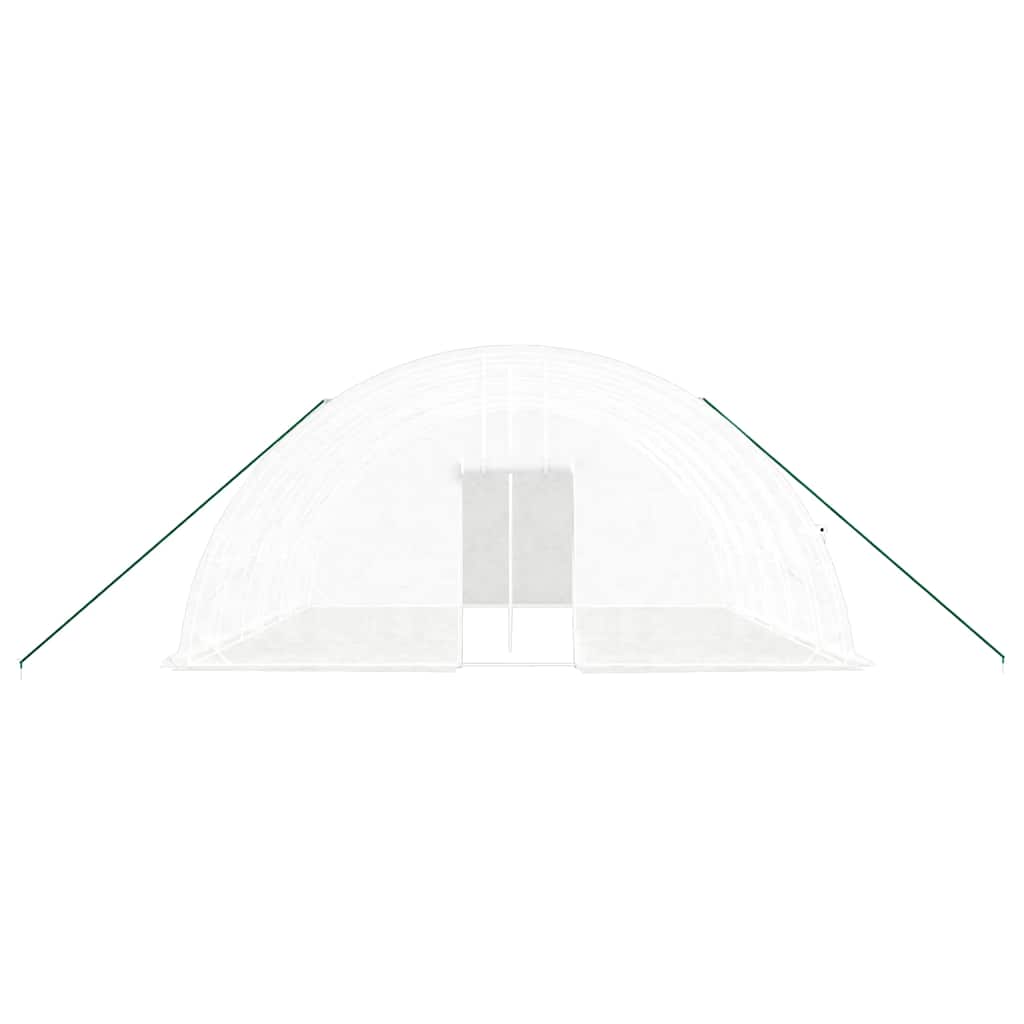 Greenhouse with Steel Frame White 36 m² 6x6x2.85 m