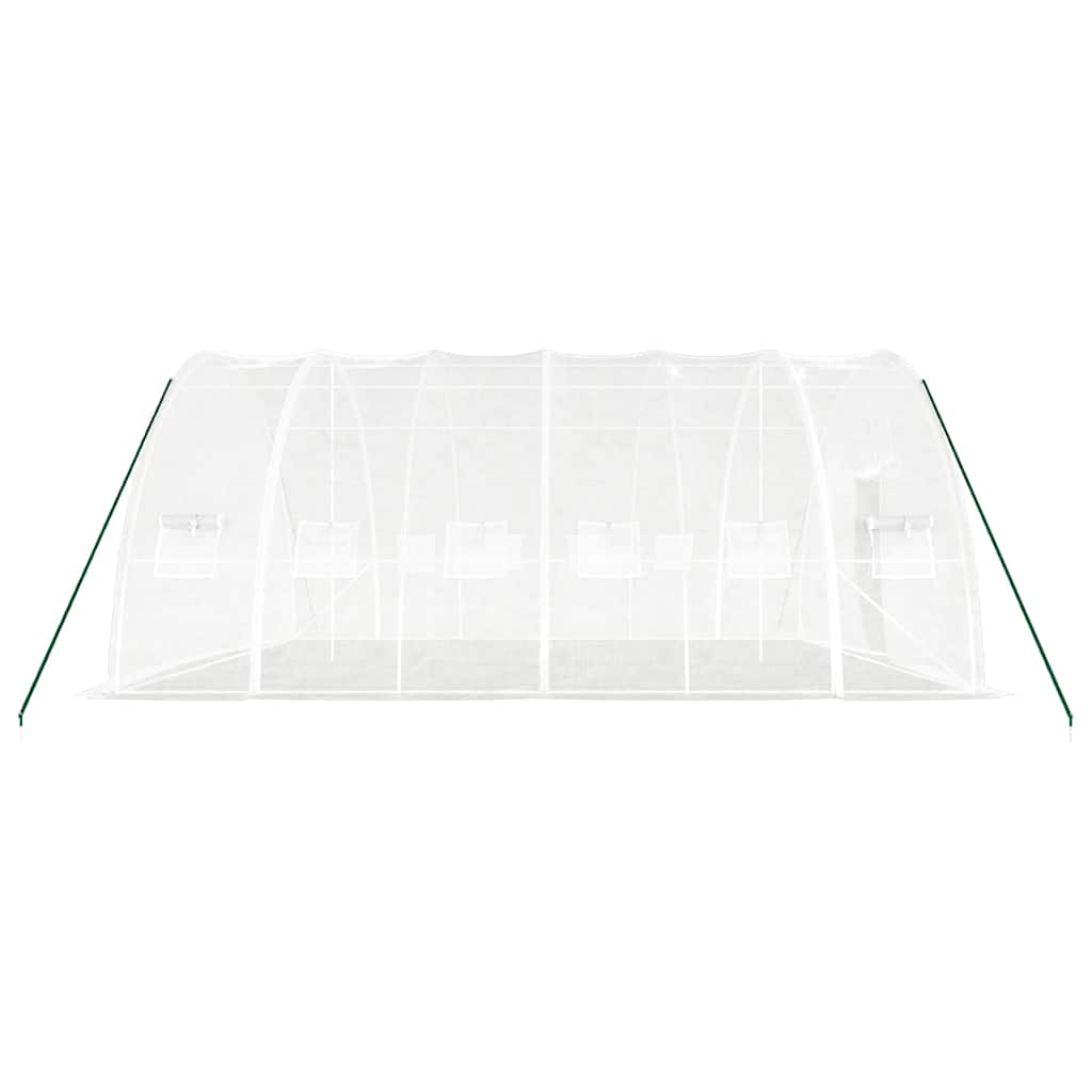Greenhouse with Steel Frame White 36 m² 6x6x2.85 m