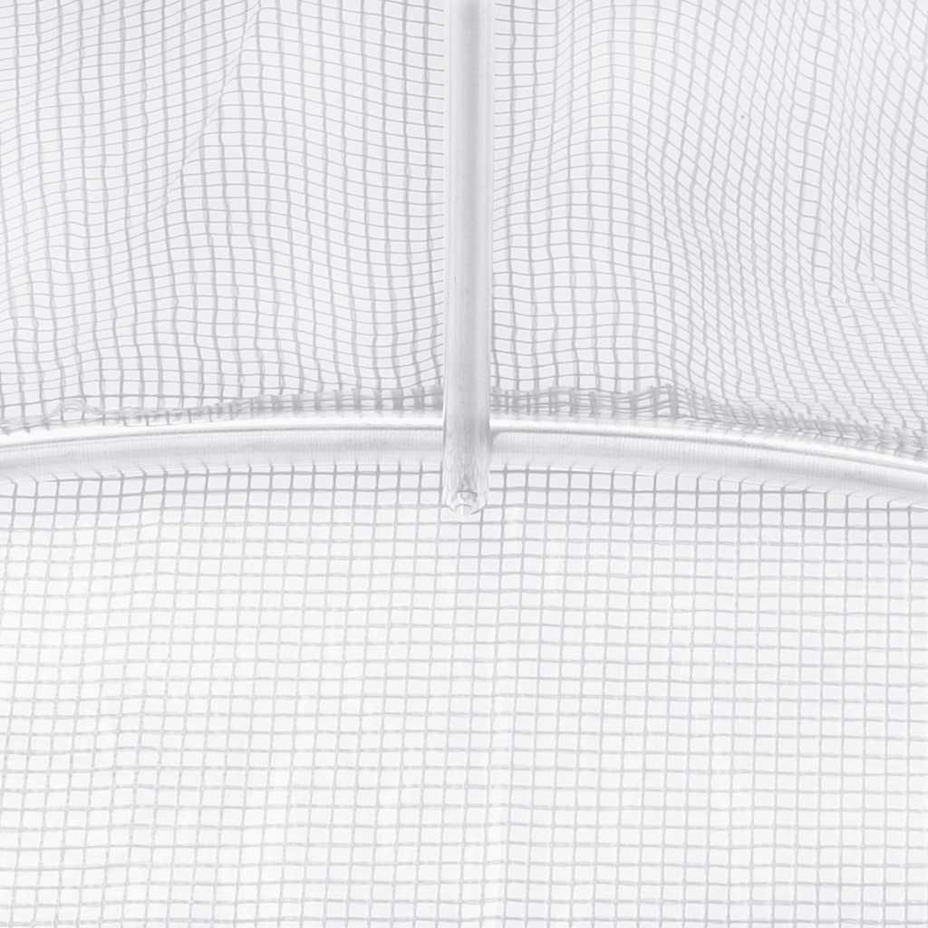 Greenhouse with Steel Frame White 36 m² 6x6x2.85 m
