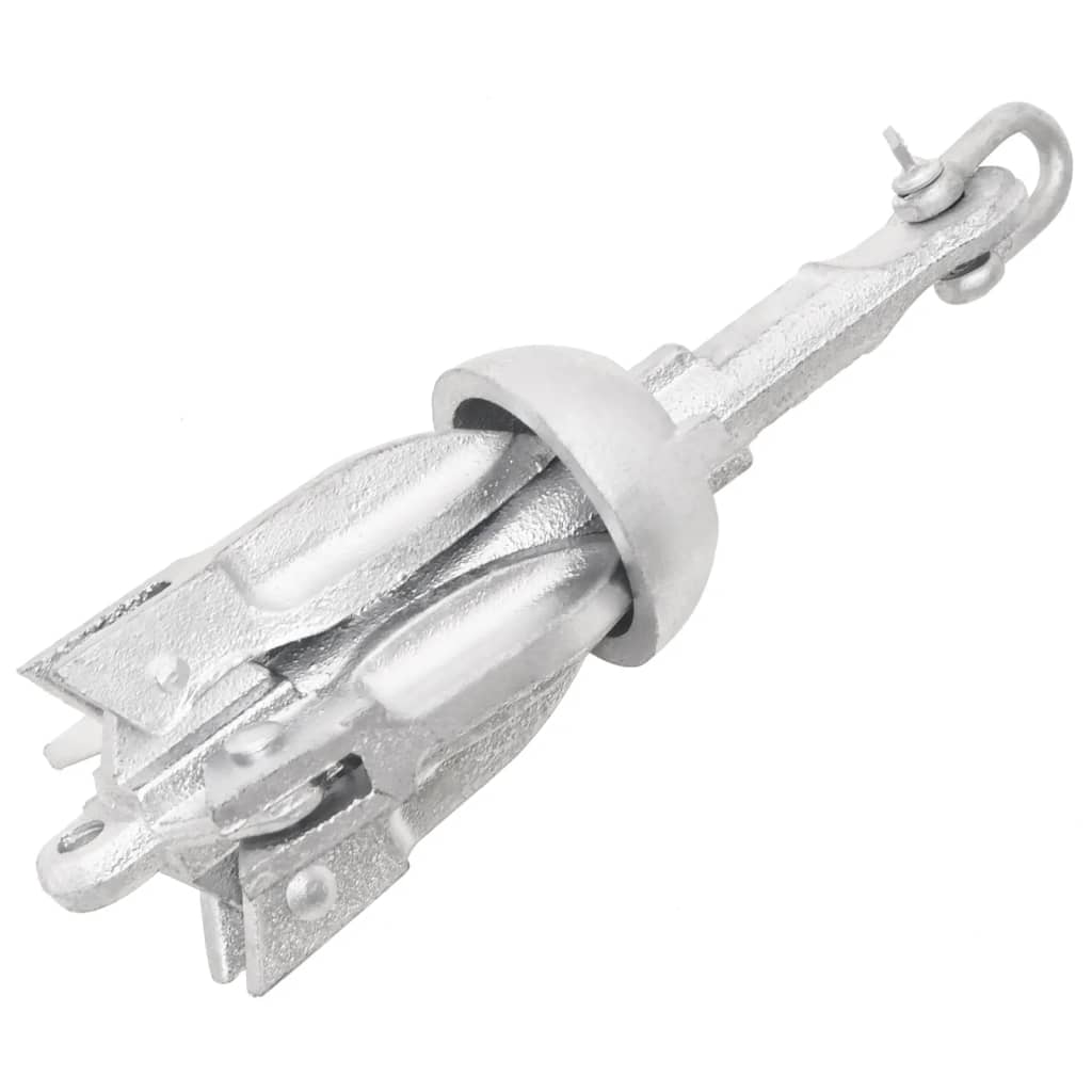 Folding Anchor Silver 0.7 kg Hot Dip Galvanized Cast Iron