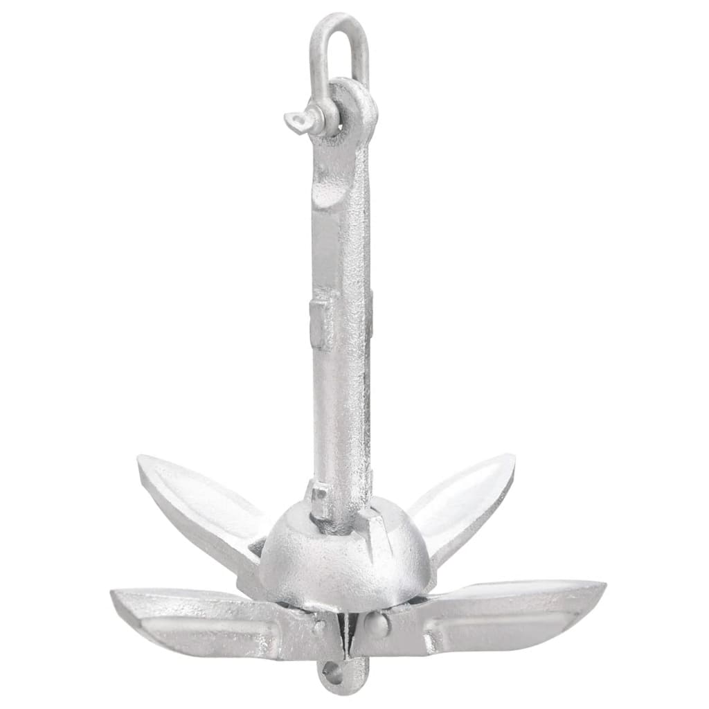 Folding Anchor Silver 0.7 kg Hot Dip Galvanized Cast Iron