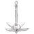 Folding Anchor Silver 0.7 kg Hot Dip Galvanized Cast Iron