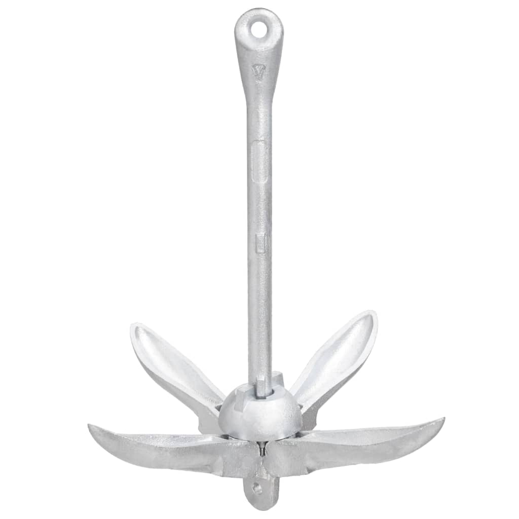 Folding Anchor Silver 4 kg Hot Dip Galvanized Cast Iron