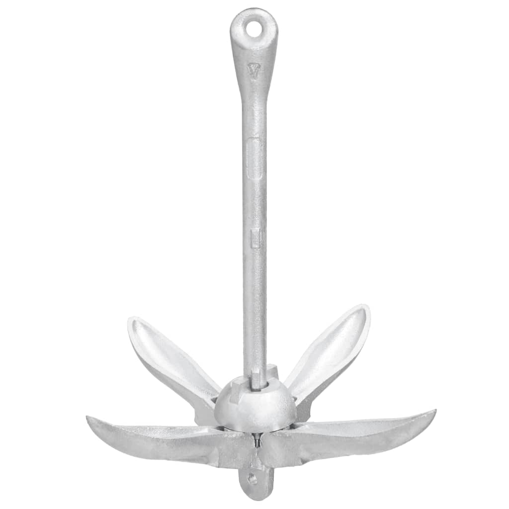 Folding Anchor Silver 6 kg Hot Dip Galvanized Cast Iron