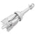 Folding Anchor with Rope Silver 0.7 kg Hot Dip Galvanized Cast Iron