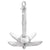 Folding Anchor with Rope Silver 0.7 kg Hot Dip Galvanized Cast Iron