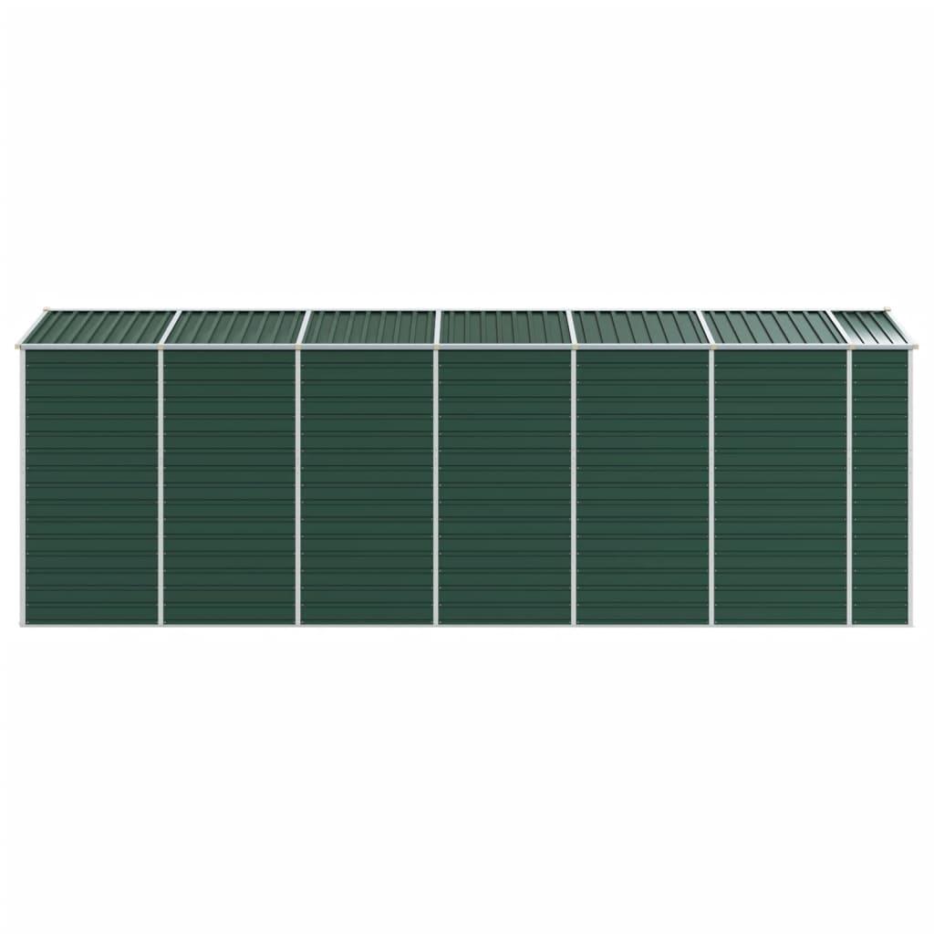 Garden Shed Green 191x555x198 cm Galvanised Steel