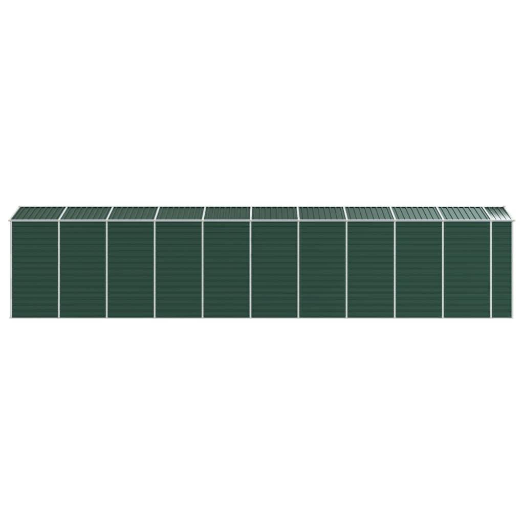 Garden Shed Green 191x895x198 cm Galvanised Steel
