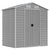 Garden Shed Light Grey 191x130x198 cm Galvanised Steel